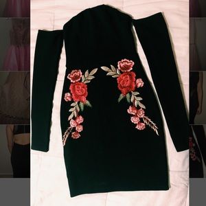 Black off the shoulder dress